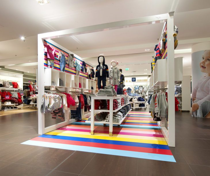 GAP retail floor graphics visual merchandising