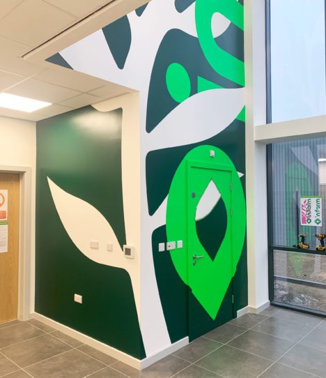 corporate office graphics green