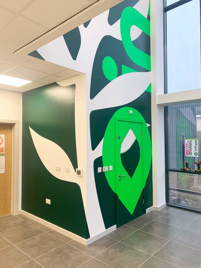 corporate office graphics green